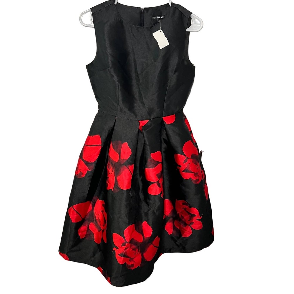 Women's French Kiss Flower Pedal Zip Up Dress Size S - Picture 1 of 5